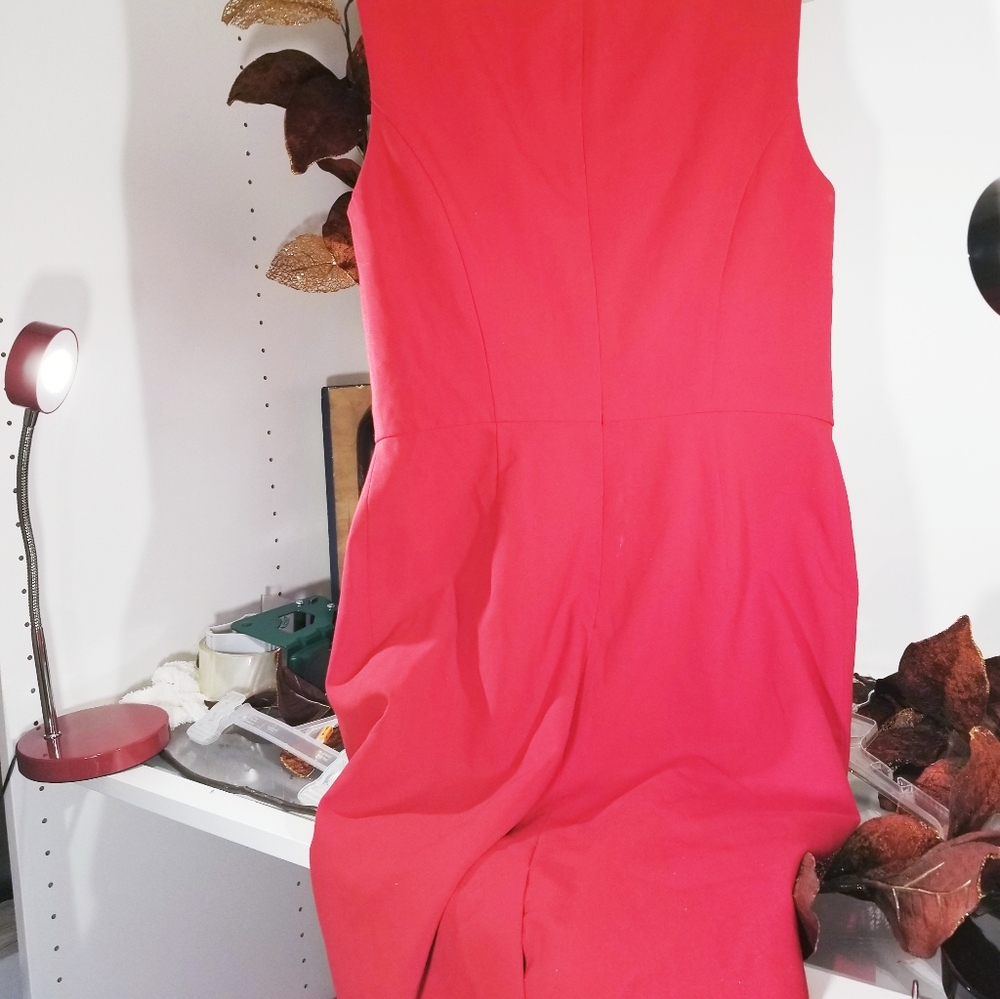 Calvin Klein Size 10 red sleeveless dress.  pc